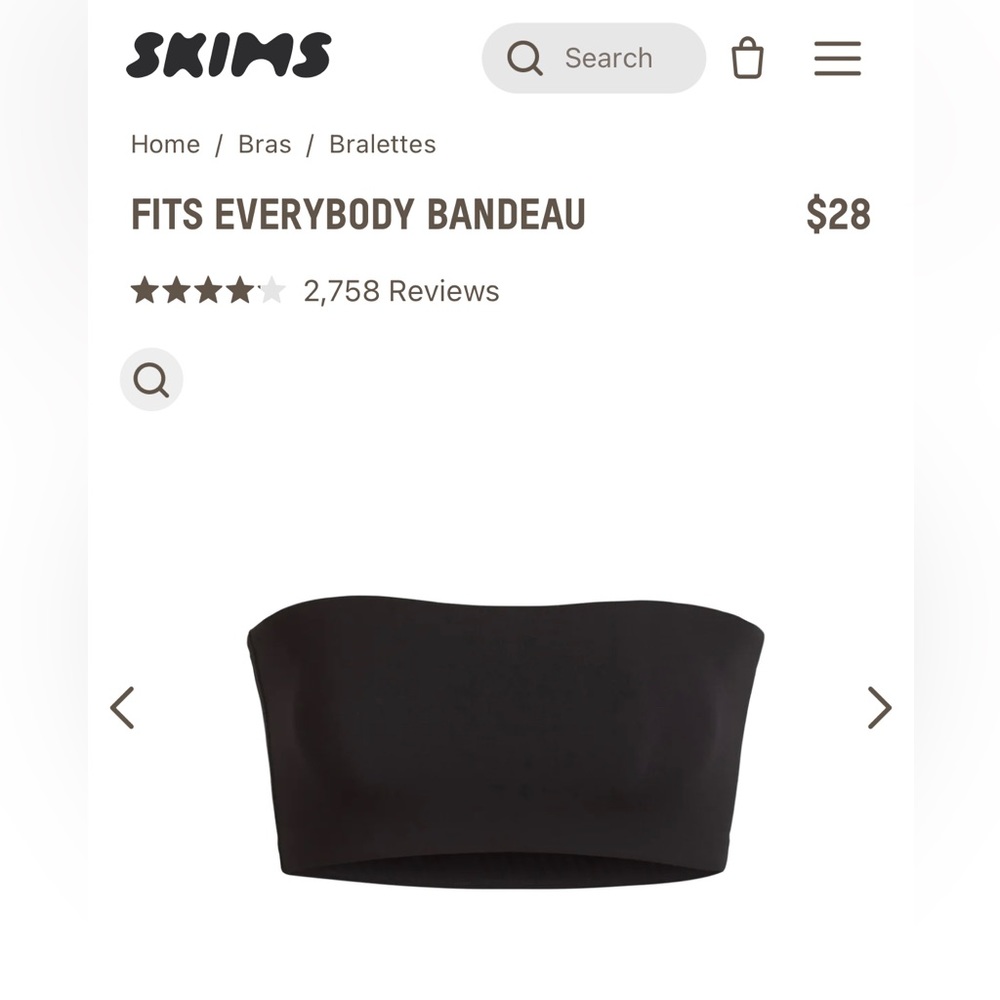 SKIMS Bandeau - size medium